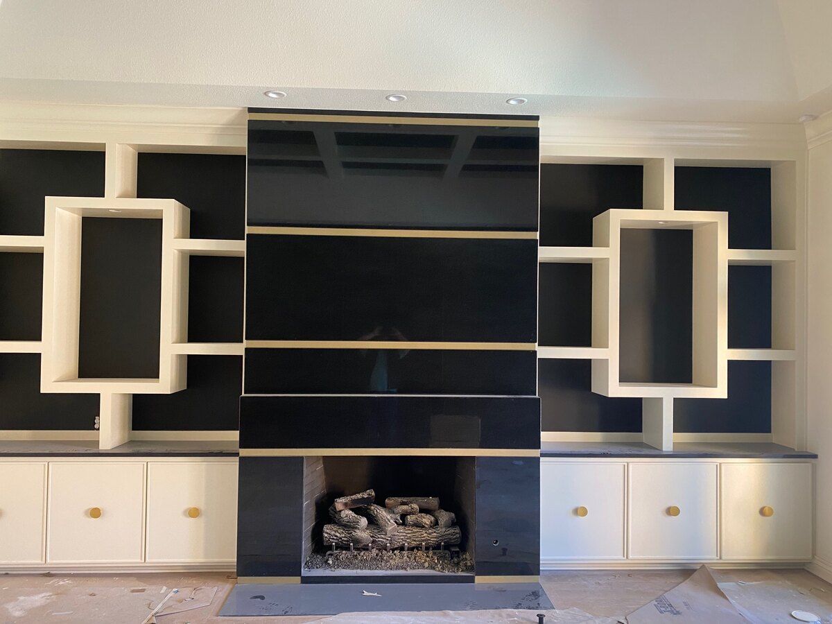 Black and White Built Ins photo 2