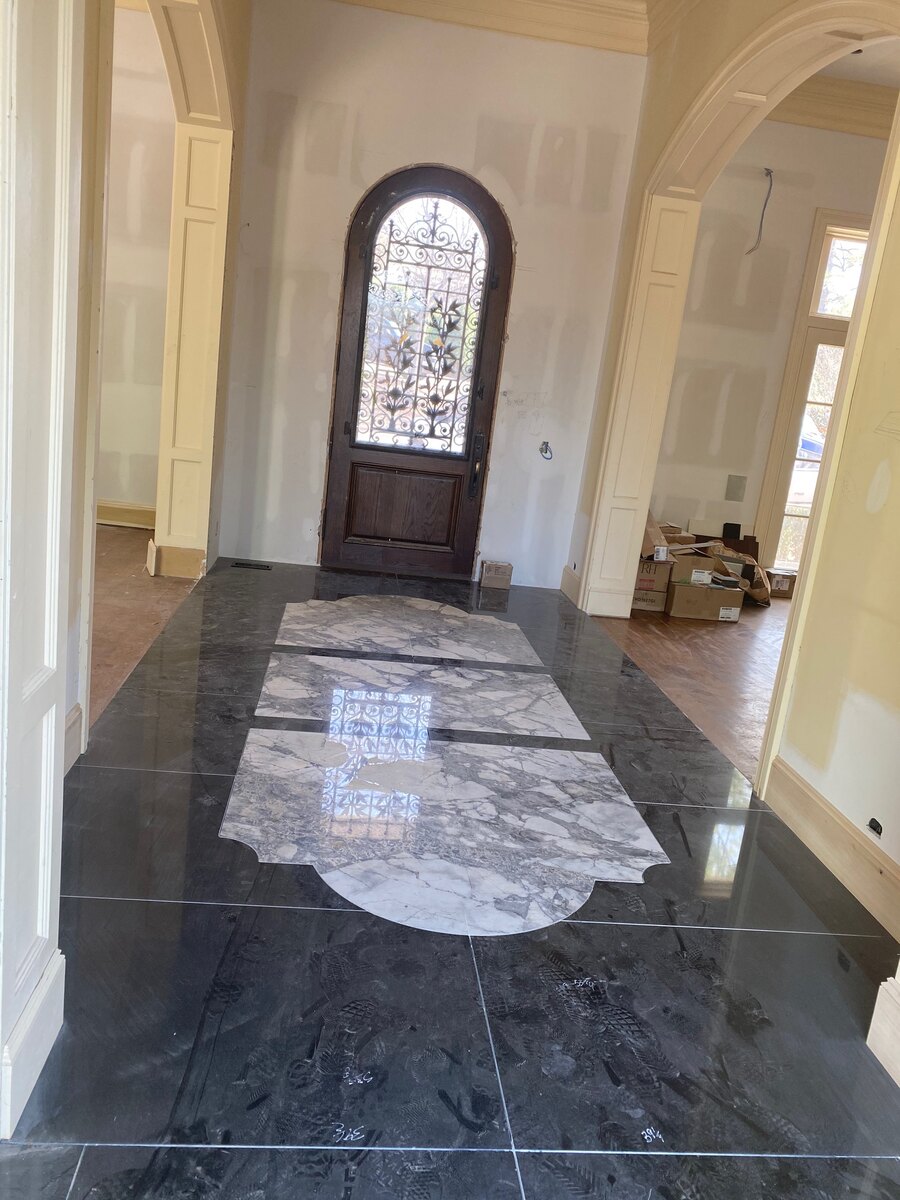 Marble Entry and Fireplace Walls photo 2